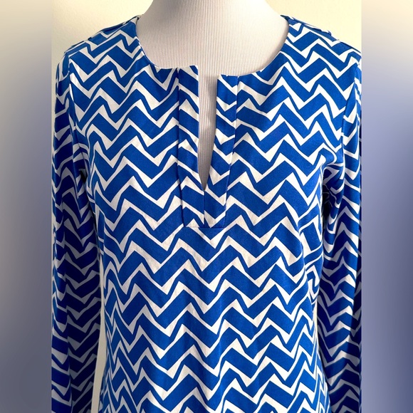 DIANE VON FURSTENBERG || Reina Chevron Printed Dress. Sz. 8 - Picture 6 of 15